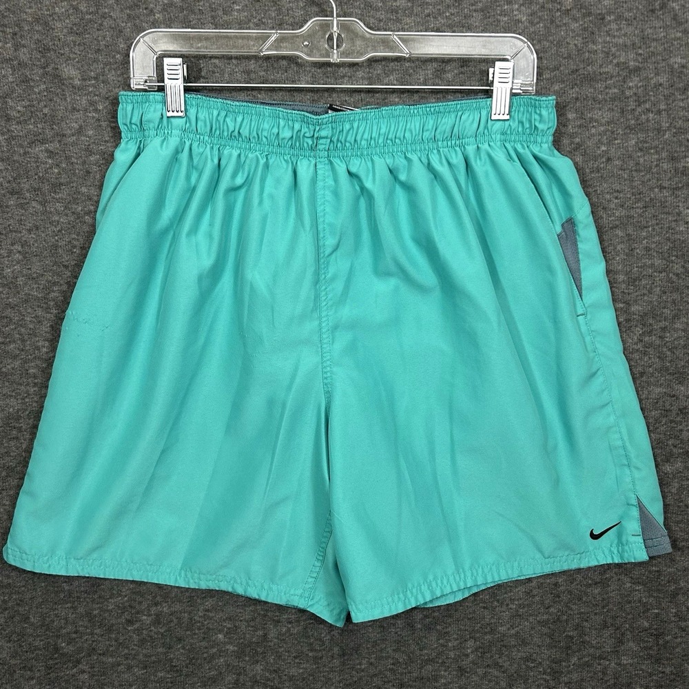 Nike Swim Trunk Shorts Men's Solid Teal Lap 7" Volley Swimtrunk Summer